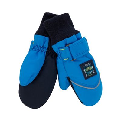 Boys' bright blue mittens